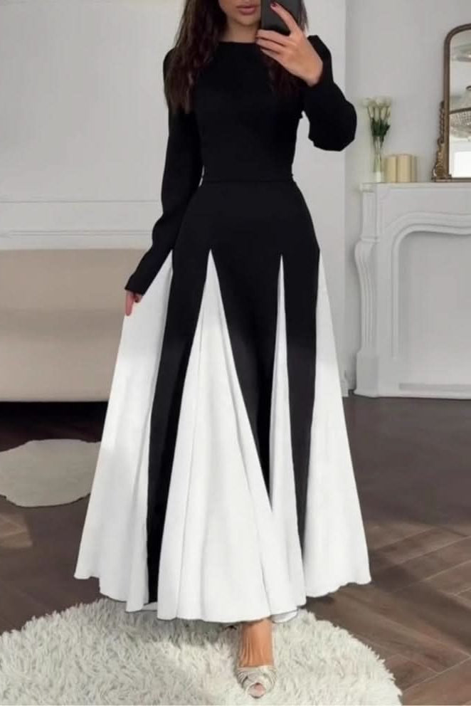 Wren | Women's Long-Sleeve Colourblock Maxi Dress