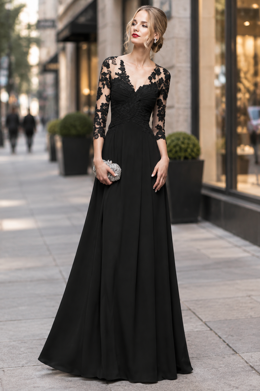 Langärmeliges Kleid für besondere Anlässe