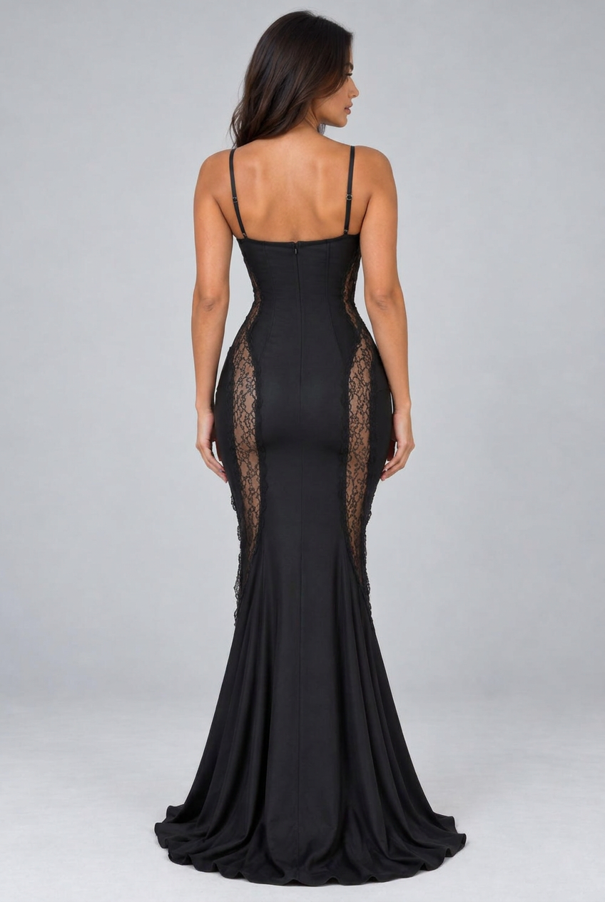 Ada dress back view in 2:3 portrait