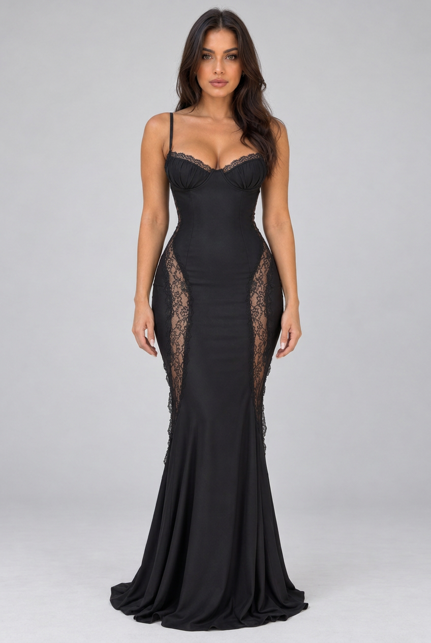 Ada dress front view in 2:3 portrait