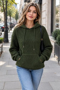 Everyday Quilted Drawstring Hoodie