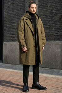 Lightweight Hooded Overcoat
