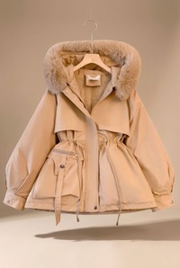 Beige Florence parka in 2:3