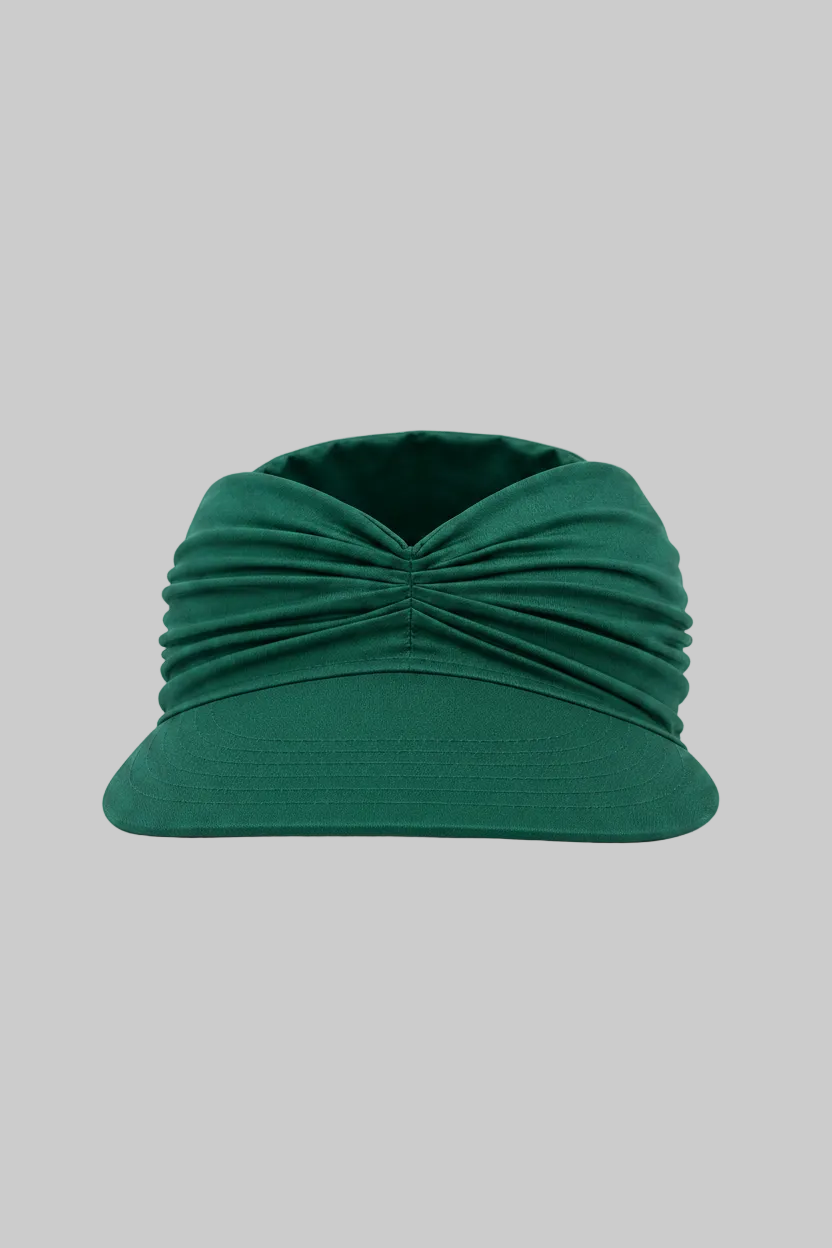 Ruched Wide Brim Sun Visor With UPF 50+