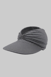Ruched Wide Brim Sun Visor With UPF 50+