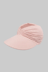 Ruched Wide Brim Sun Visor With UPF 50+