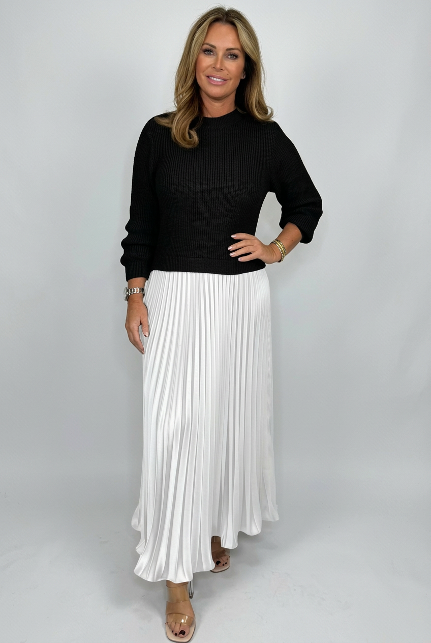Black and white Edie dress