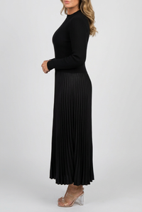 Black Edie dress side studio view