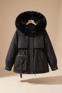 Black Florence parka in 2:3