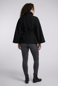 Black Martha wrap jacket, back view