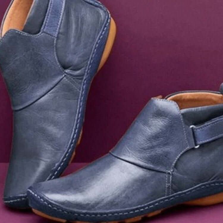 Thea | Damen-Winterstiefel mit runder Spitze und flacher Sohle