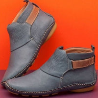 Thea | Damen-Winterstiefel mit runder Spitze und flacher Sohle