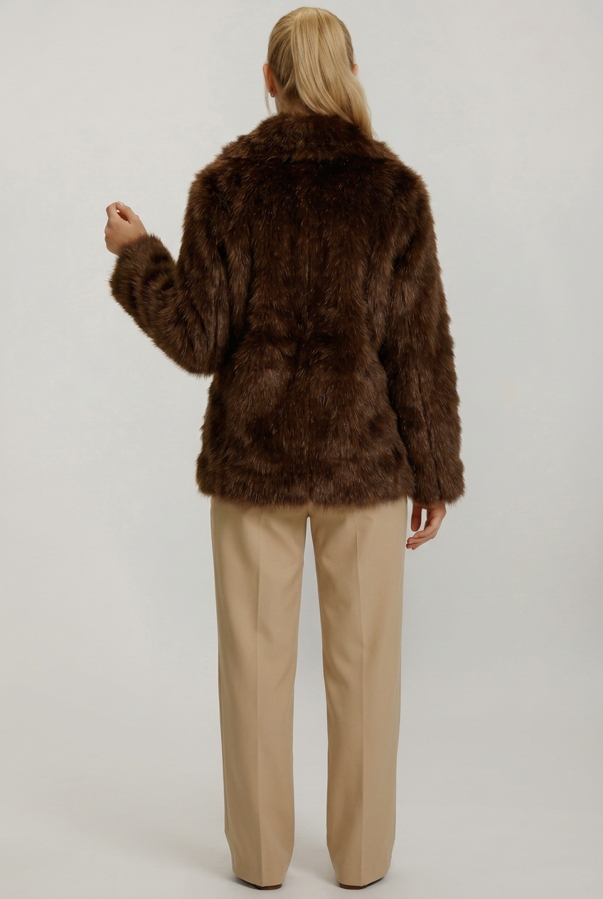 Brown Florence coat, back view