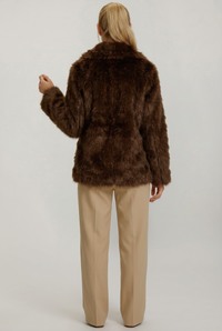 Brown Florence coat, back view