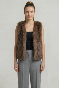 Brown Nancy gilet, front view