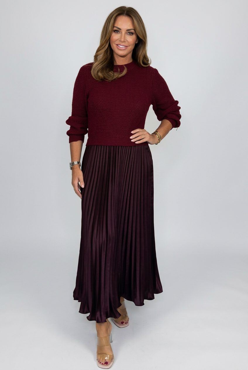 Burgundy Edie dress
