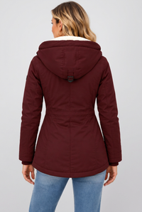 Burgundy Hattie jacket back studio preview