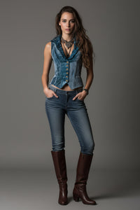 Retro Style Vest with Sophisticated Tailored Silhouette