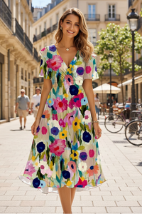Everyday Mood Wrap Midi Dress