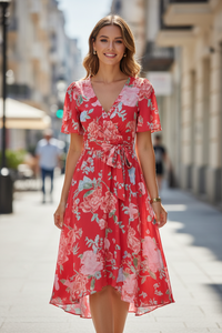 Everyday Mood Wrap Midi Dress