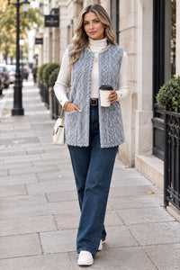 Textured Longline Vest