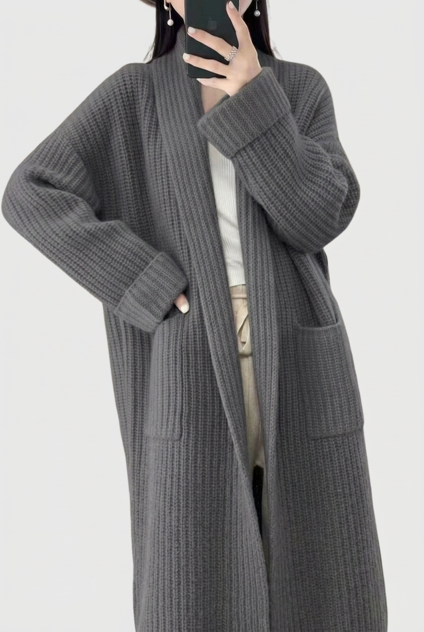 Charcoal Mabel cardigan in 2:3