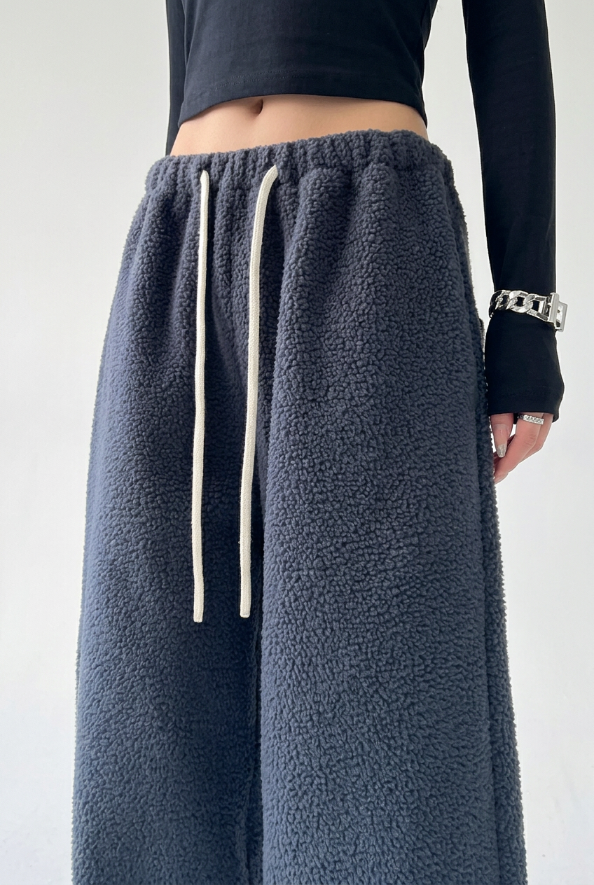Charcoal trousers detail studio preview