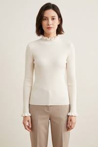 Cream blouse, whole view