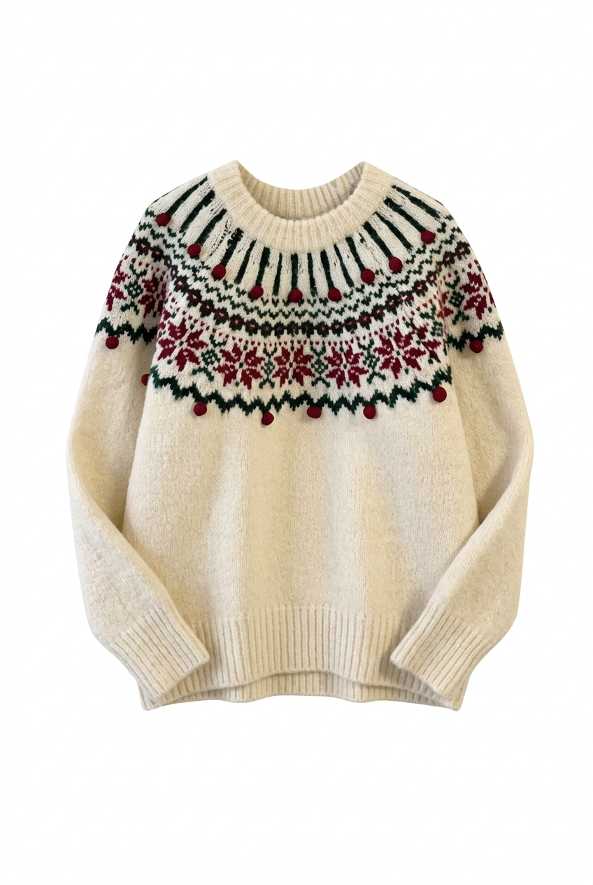 Cream Nancy jumper, product-only view
