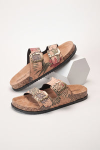 Tropical Buckle Beach Slippers for Casual Summer Wear