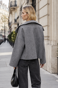 Defined Double-Breasted Short Coat