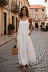 Gentle Bust Sleeveless Maxi Dress