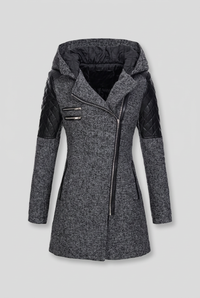 Dark gray coat studio portrait