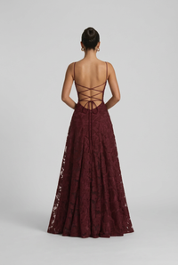 Deidre burgundy back studio preview