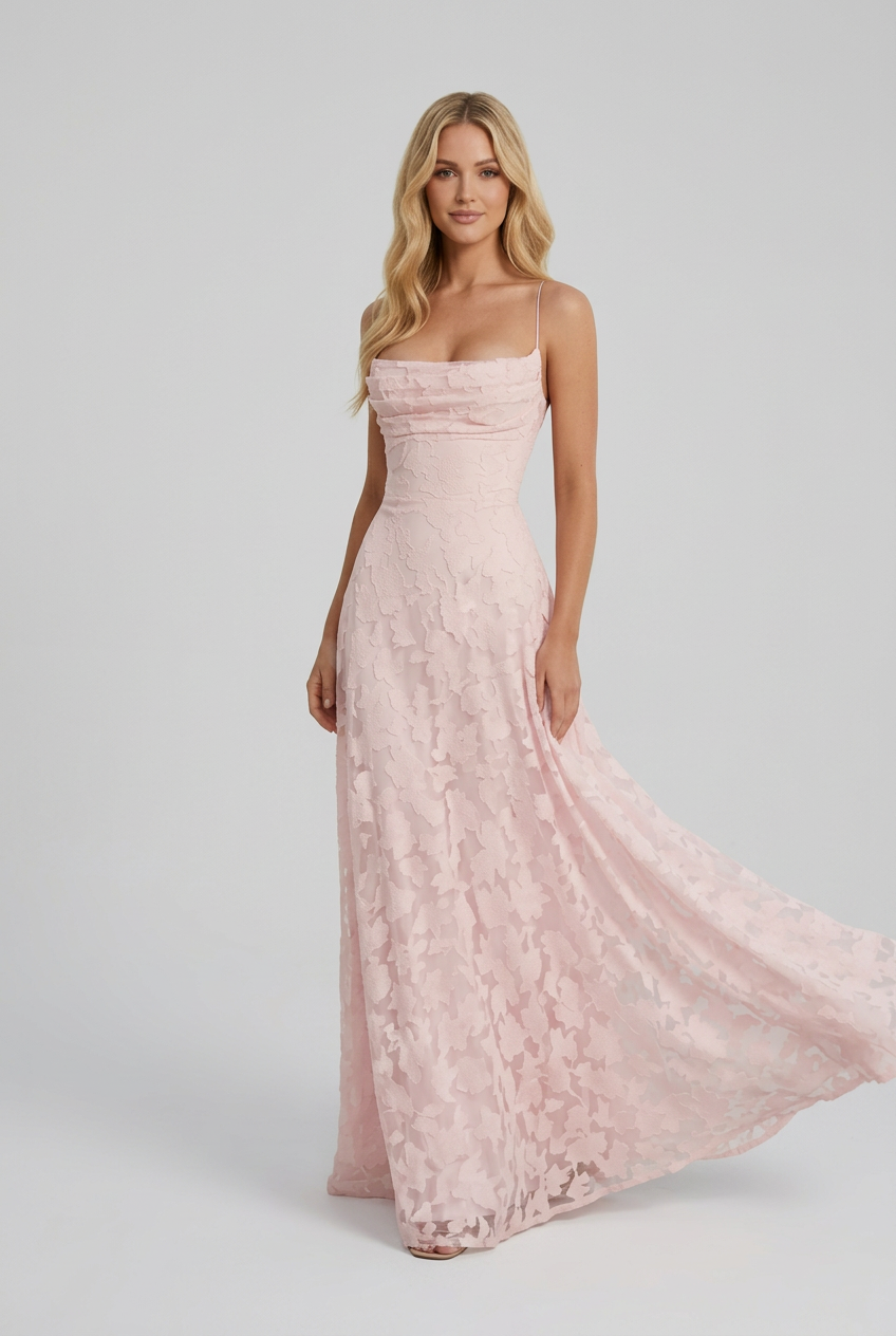 Deidre pink flowing skirt studio preview