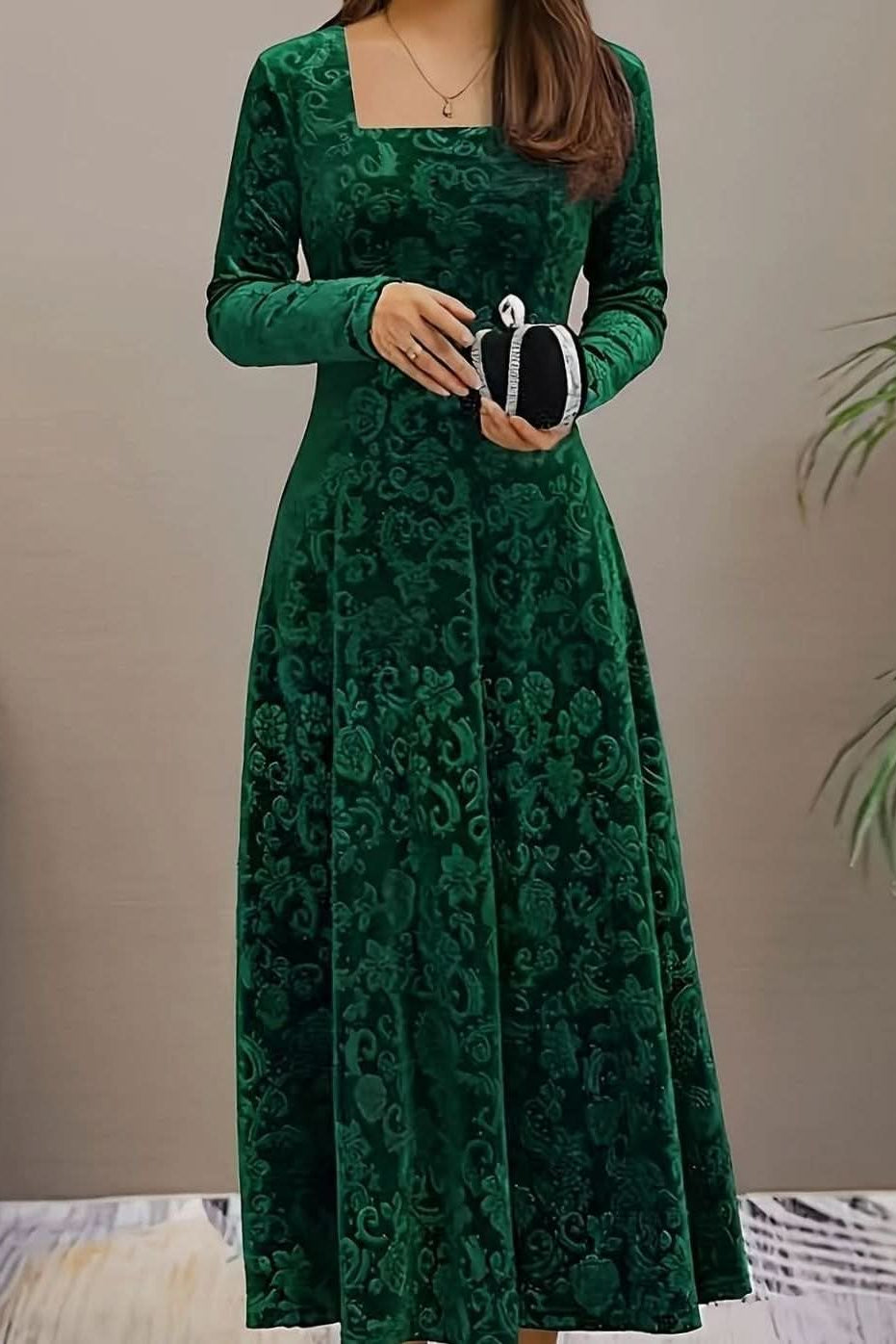 Ada | Women's Velvet Midi Party Dress for Winter