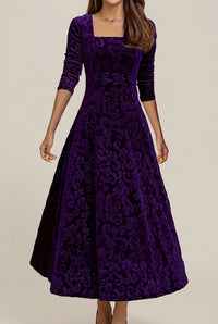 Ada | Women's Velvet Midi Party Dress for Winter