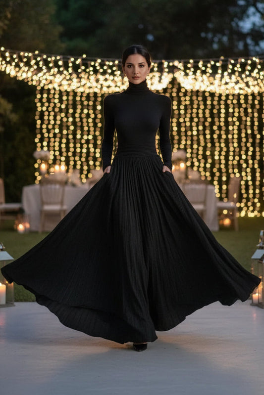 Pleated Maxi Dress