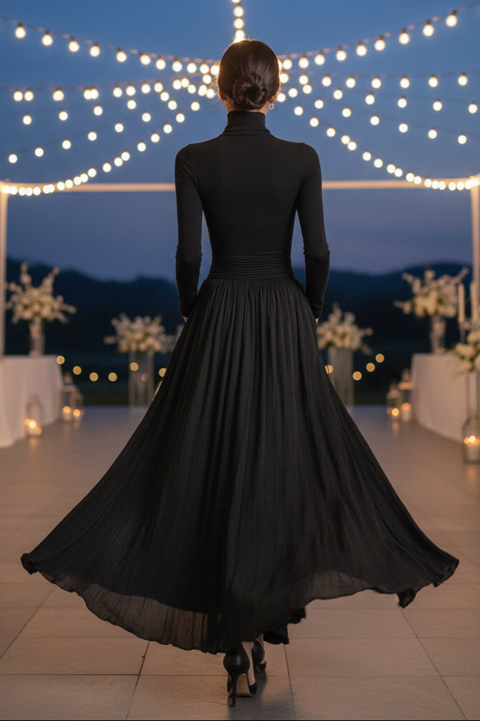Pleated Maxi Dress