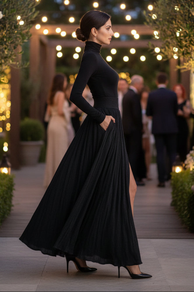 Pleated Maxi Dress