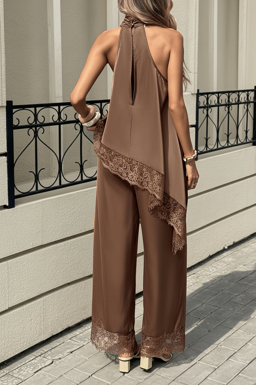 Bohemian Inspired Two-Piece Set with Refined Lace Details