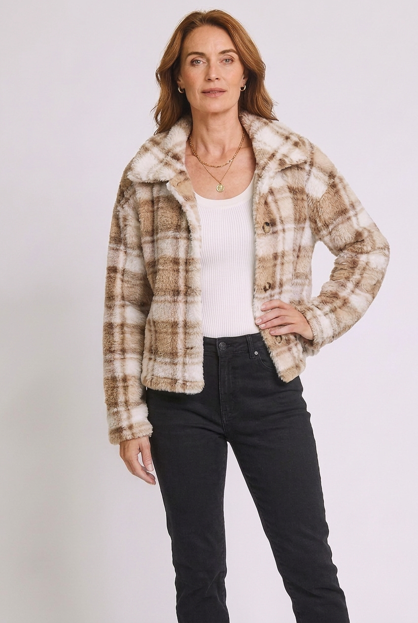 Edie jacket front view in 2:3 portrait