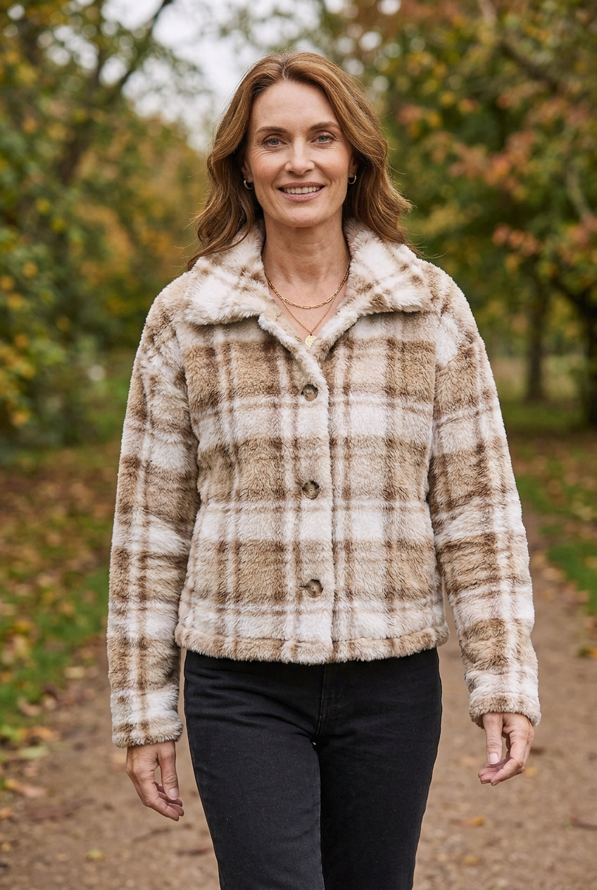 Edie jacket outdoor lifestyle image in 2:3 portrait