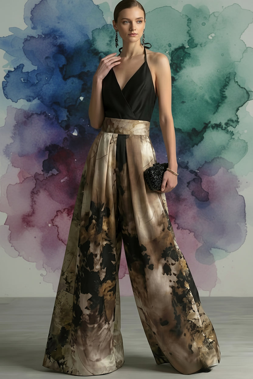 Refined Two-Piece Outfit with Modern Wide Leg Silhouette