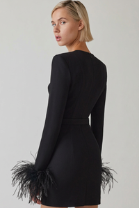Elsie black dress, back view