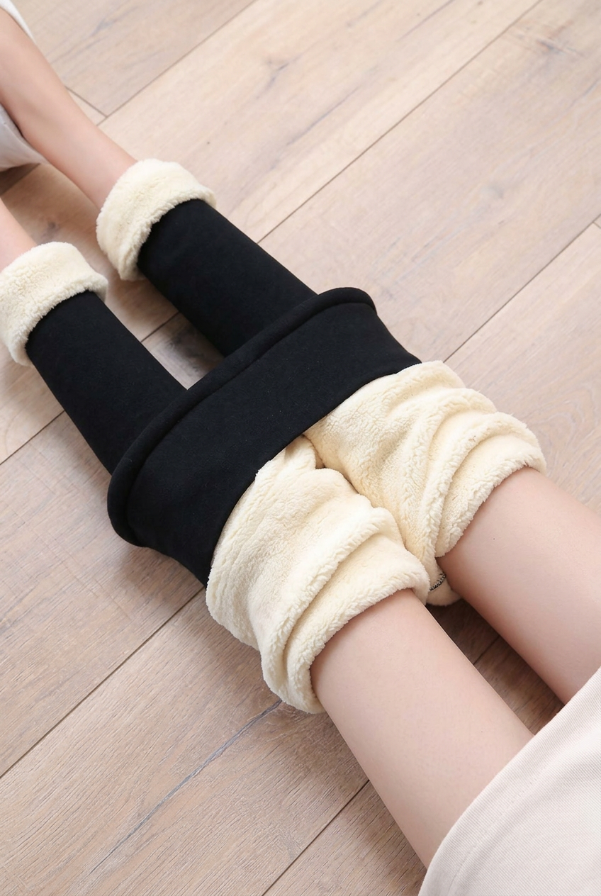 Esme leggings, rolled fleece detail