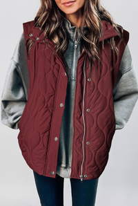 Eula burgundy vest studio preview