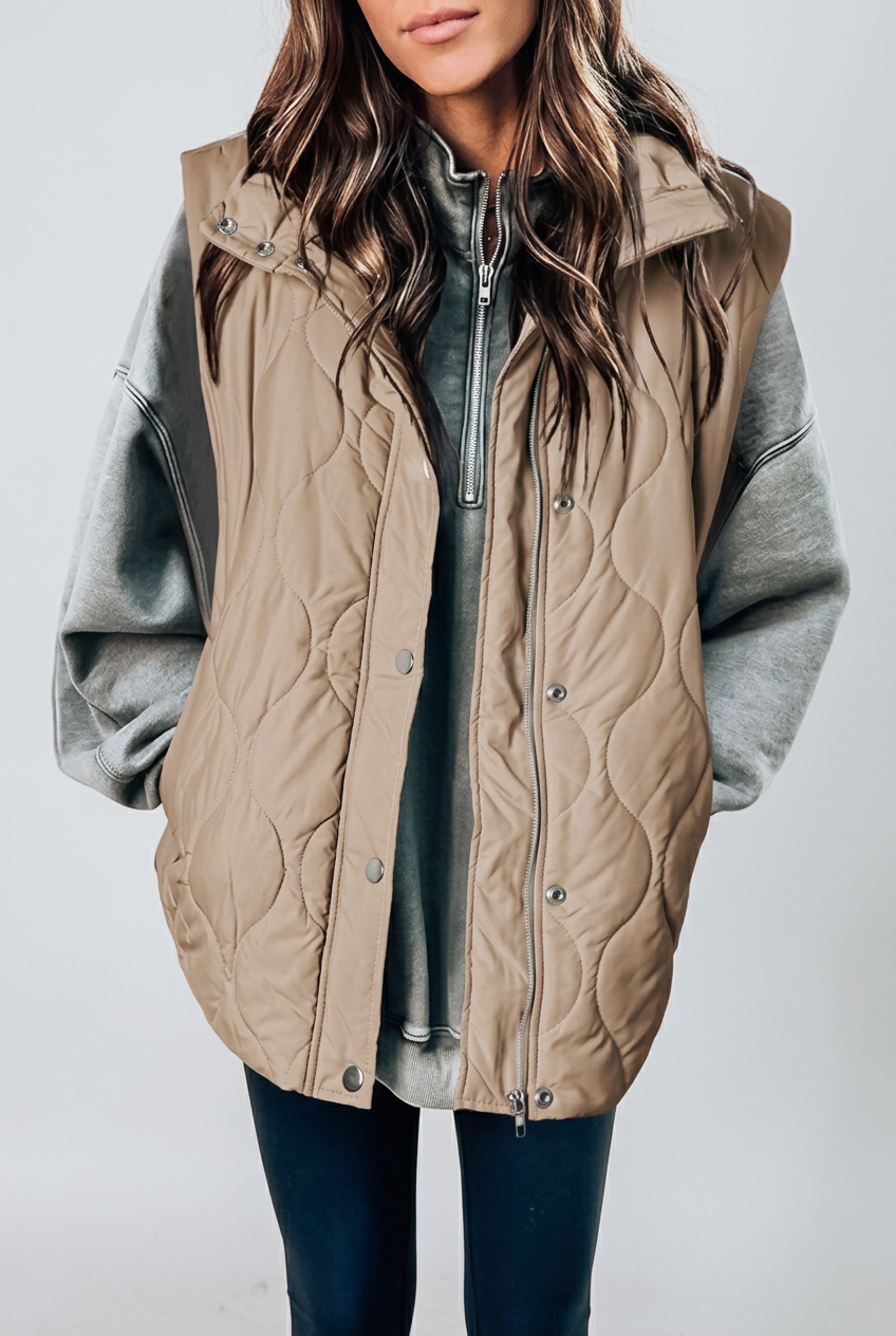 Eula light khaki vest studio preview