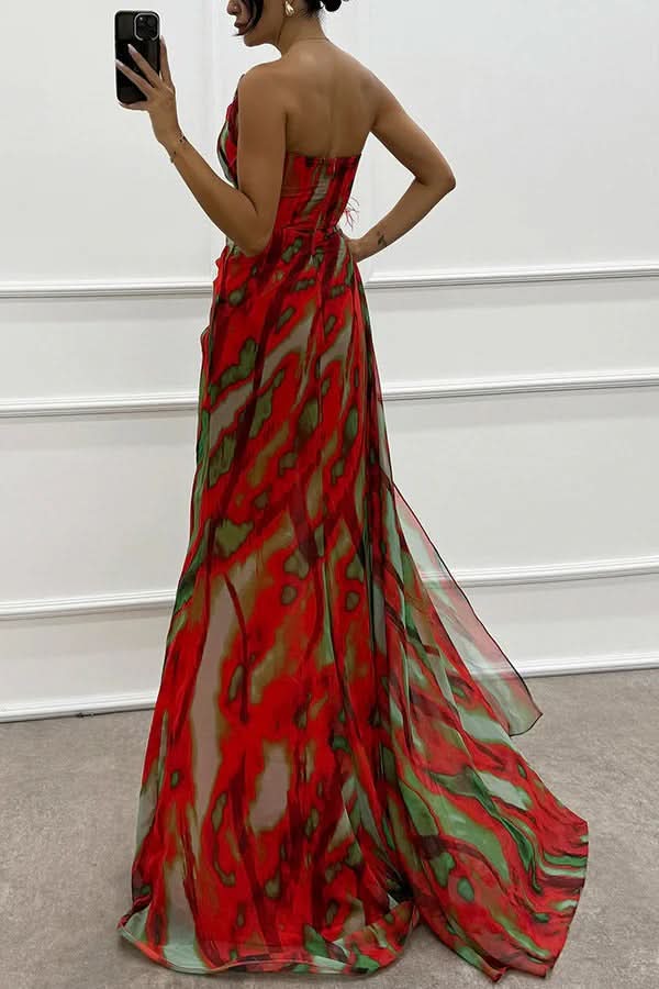 One Shoulder Maxi Dress