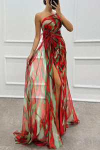 One Shoulder Maxi Dress